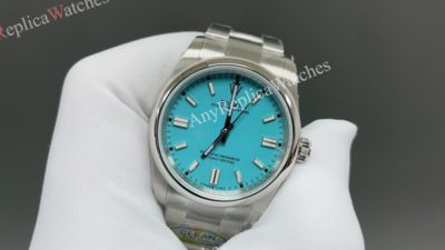 Rolex Oyster Perpetual 3230 Automatic Movement  White Steel Strap Blue 36-41mm Watch